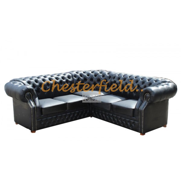 Windsor 2+2 Schwarz Chesterfield Ecksofa 220x220