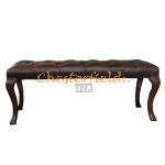 Chesterfield Bank 120 cm x 40 cm Antikbraun (A5)