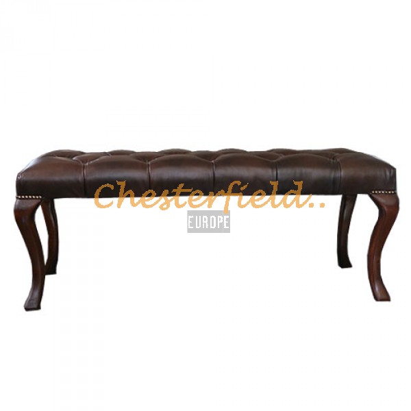 Chesterfield Bank 120 cm x 40 cm Antikbraun (A5)