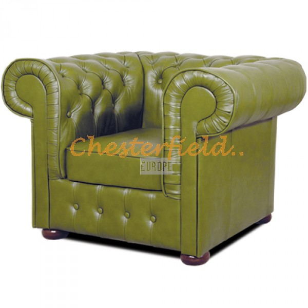 Mark XL Olivegruen Chesterfield Sessel 