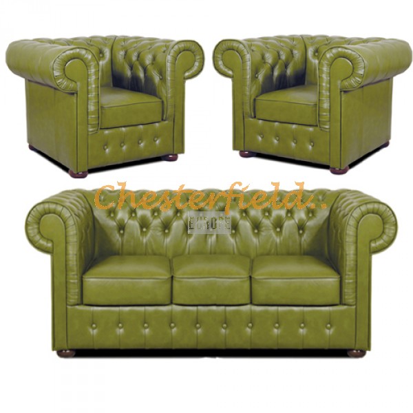 Mark 311 Olive Chesterfield Garnitur