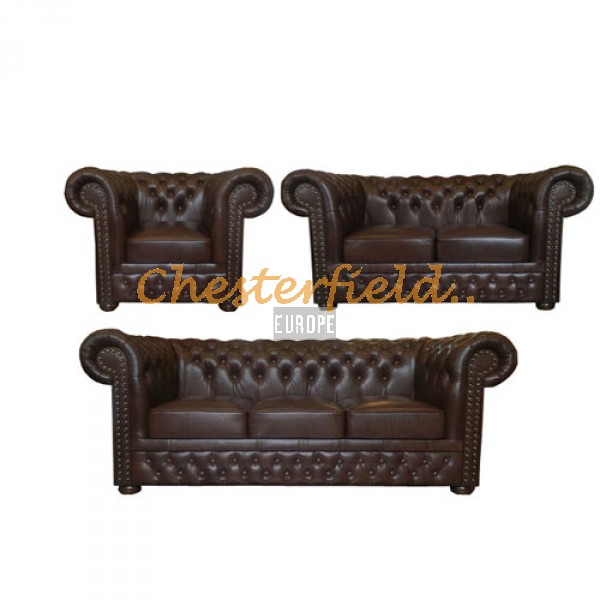 Lord 321 Antikbraun Chesterfield Garnitur