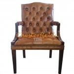 King Antik Gold (S12) Chesterfield Armstuhl 