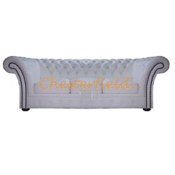 Windchester Weiß 3-Sitzer Chesterfield Sofa