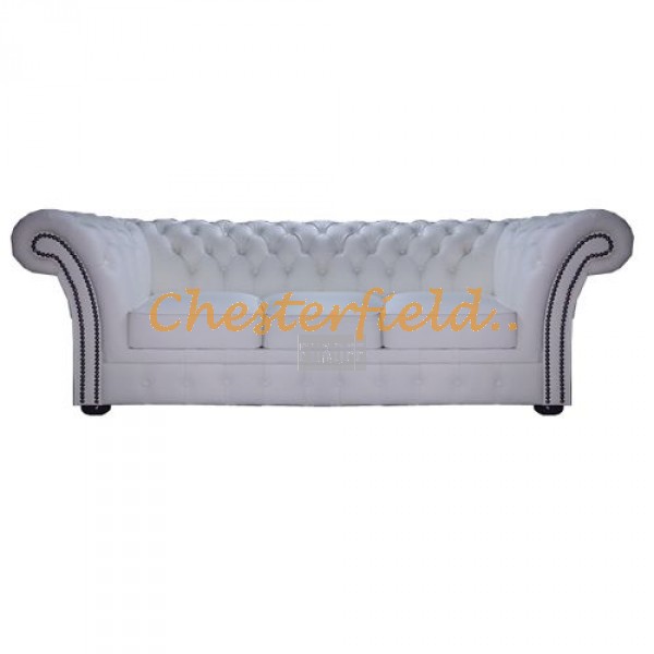 Windchester Weiß 3-Sitzer Chesterfield Sofa