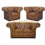 Windchester 211 Antikgold Chesterfield Garnitur