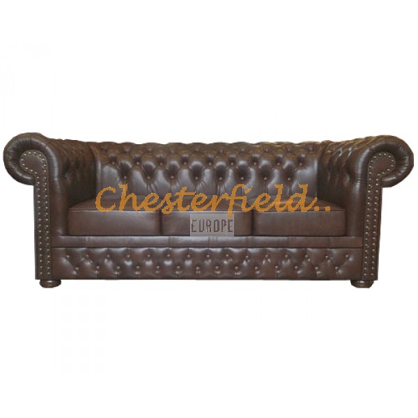 Lord Antikbraun 3-Sitzer Chesterfield Sofa