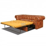 Classic Antikwhisky 3er Chesterfield Schlafsofa