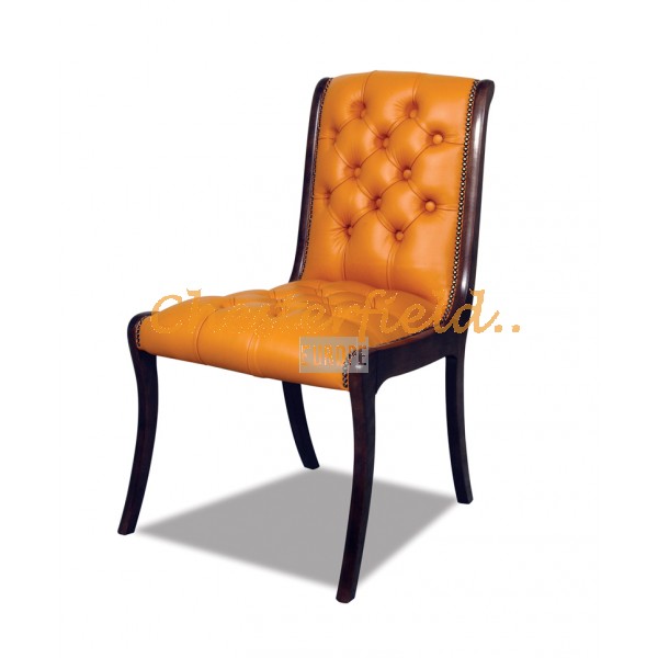 Classic Orange Chesterfield Stuhl