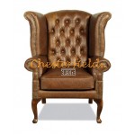 Queen Antikgold (S12) Chesterfield Ohrensessel