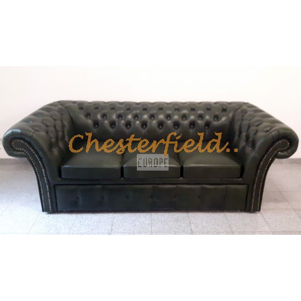 Windchester Antikgruen 3er Chesterfield Schlafsofa