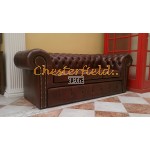 Classic Cognac 3er Chesterfield Schlafsofa