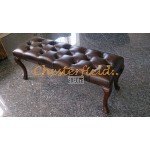 Chesterfield Bank 120 cm x 40 cm Antikbraun (A5)