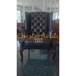 St. James Antikbraun (A5) Chesterfield Ohrensessel