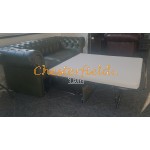 Classic Antikgrun 3er Chesterfield Schlafsofa