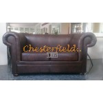 London XL Antikbraun 2-Sitzer Chesterfield Sofa