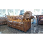 Windchester Antikgold 2-Sitzer Chesterfield Sofa