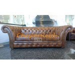 Windchester XL Antikgold 3-Sitzer Chesterfield Sofa