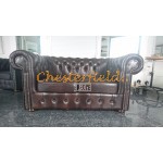 Classic 211 Antikbraun Chesterfield Garnitur