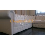 Classic 3+3 Weiß Chesterfield Ecksofa 265cm x 265cm