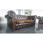 Classic Antikbraun 3-Sitzer Chesterfield Sofa