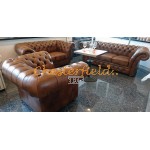 Windchester 211 Antikgold Chesterfield Garnitur