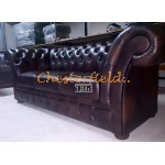 Windchester Antikbraun 3-Sitzer Chesterfield Sofa