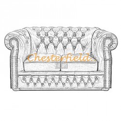 Chesterfield Windsor 2 sitzer Ledersofa in anderen Farben