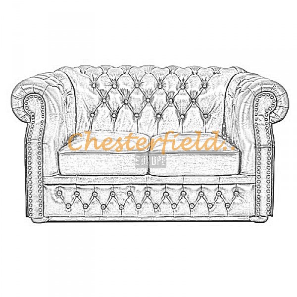 Chesterfield XL Windsor 2 sitzer Ledersofa in anderen Farben