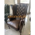 St. James mittelbraun (A5M) Chesterfield Ohrensessel 