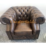 Windsor Antik mittelbraun (A5M) Chesterfield Sessel 