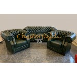 Windsor 311 Antikgruen Chesterfield Garnitur