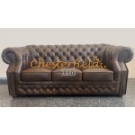 Windsor 311 Antik Mittelbraun Chesterfield Garnitur A5M