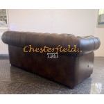 Windsor Antik MIttelbraun 3-Sitzer Chesterfield Sofa (A5M)