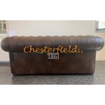 Windsor Antik MIttelbraun 3-Sitzer Chesterfield Sofa (A5M)